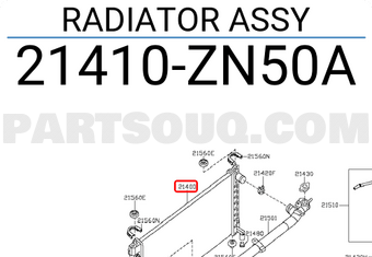 Nissan 21410ZN50A RADIATOR ASSY