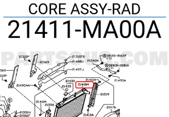 Nissan 21411MA00A CORE ASSY-RAD