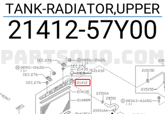 Nissan 2141257Y00 TANK-RADIATOR,UPPER