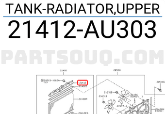 Nissan 21412AU303 TANK-RADIATOR,UPPER