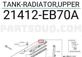 Nissan 21412EB70A TANK-RADIATOR,UPPER