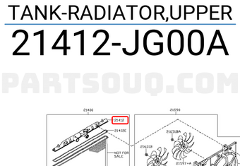 Nissan 21412JG00A TANK-RADIATOR,UPPER
