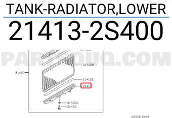 Nissan 214132S400 TANK-RADIATOR,LOWER