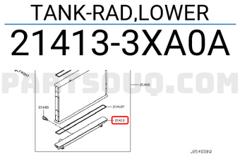 Nissan 214133XA0A TANK-RAD,LOWER