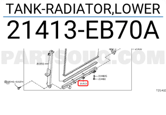 Nissan 21413EB70A TANK-RADIATOR,LOWER