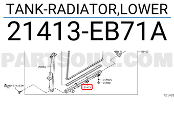 Nissan 21413EB71A TANK-RADIATOR,LOWER