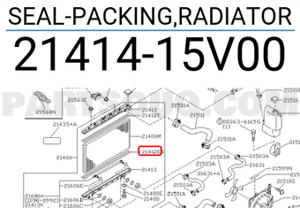 Nissan 2141415V00 SEAL-PACKING,RADIATOR