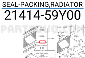 Nissan 2141459Y00 SEAL-PACKING,RADIATOR