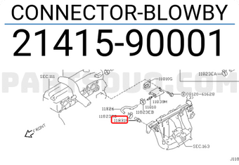 Nissan 2141590001 CONNECTOR-BLOWBY