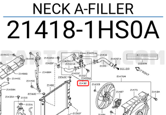 Nissan 214181HS0A NECK A-FILLER