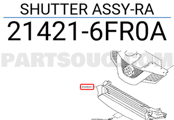 Nissan 214216FR0A SHUTTER ASSY-RA