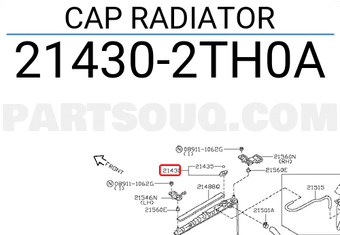 Nissan 214302TH0A CAP RADIATOR