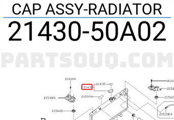 Nissan 2143050A02 CAP ASSY-RADIATOR