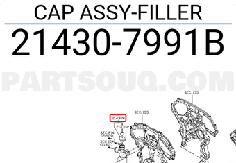 Nissan 214307991B CAP ASSY-FILLER