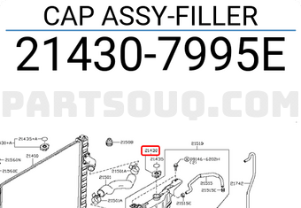 Nissan 214307995E CAP ASSY-FILLER