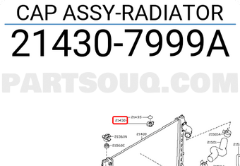 Nissan 214307999A CAP ASSY-RADIATOR