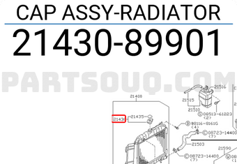 Nissan 2143089901 CAP ASSY-RADIATOR
