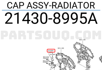 Nissan 214308995A CAP ASSY-RADIATOR