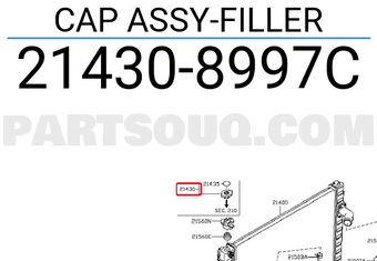 Nissan 214308997C CAP ASSY-FILLER