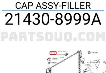 Nissan 214308999A CAP ASSY-FILLER