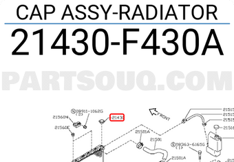 Nissan 21430F430A CAP ASSY-RADIATOR