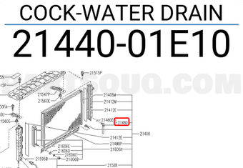 Nissan 2144001E10 COCK-WATER DRAIN