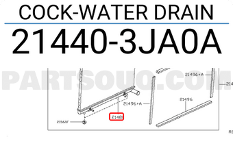 Nissan 214403JA0A COCK-WATER DRAIN