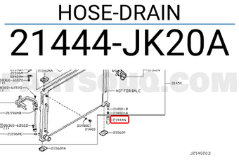 Nissan 21444JK20A HOSE-DRAIN