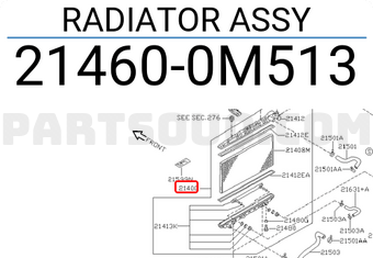 Nissan 214600M513 RADIATOR ASSY