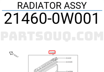 Nissan 214600W001 RADIATOR ASSY