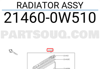 Nissan 214600W510 RADIATOR ASSY