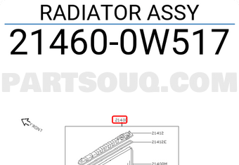 Nissan 214600W517 RADIATOR ASSY