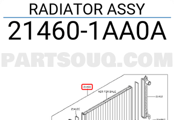 Nissan 214601AA0A RADIATOR ASSY