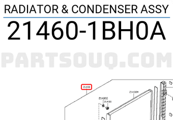 Nissan 214601BH0A RADIATOR & CONDENSER ASSY