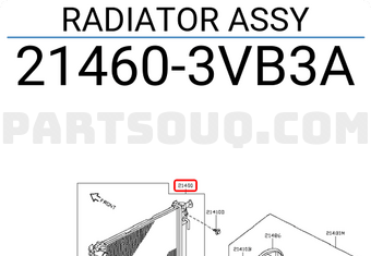 Nissan 214603VB3A RADIATOR ASSY