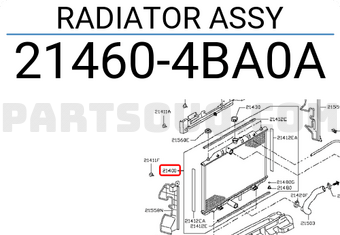 Nissan 214604BA0A RADIATOR ASSY
