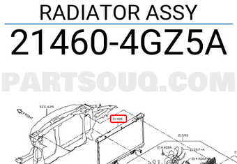 Nissan 214604GZ5A RADIATOR ASSY