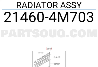 Nissan 214604M703 RADIATOR ASSY