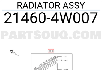 Nissan 214604W007 RADIATOR ASSY