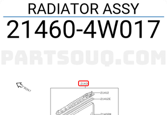 Nissan 214604W017 RADIATOR ASSY