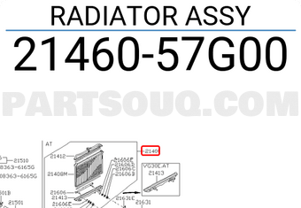 Nissan 2146057G00 RADIATOR ASSY