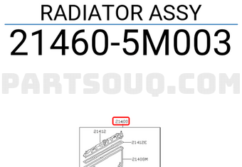 Nissan 214605M003 RADIATOR ASSY