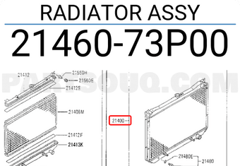 Nissan 2146073P00 RADIATOR ASSY