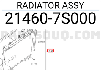 Nissan 214607S000 RADIATOR ASSY