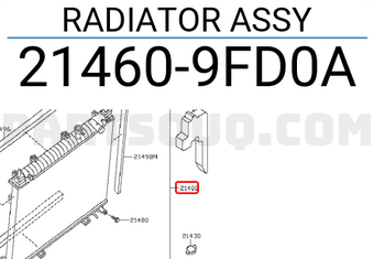 Nissan 214609FD0A RADIATOR ASSY