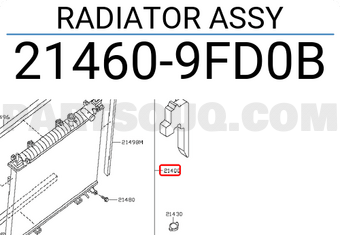 Nissan 214609FD0B RADIATOR ASSY