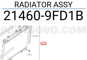 Nissan 214609FD1B RADIATOR ASSY