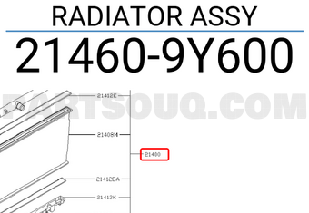 Nissan 214609Y600 RADIATOR ASSY