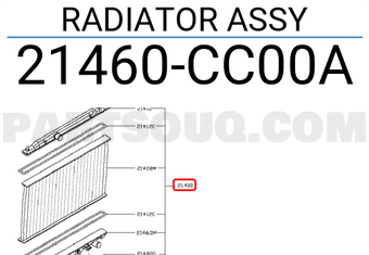 Nissan 21460CC00A RADIATOR ASSY