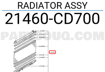 Nissan 21460CD700 RADIATOR ASSY